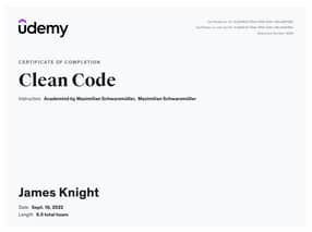 Clean Code certificate